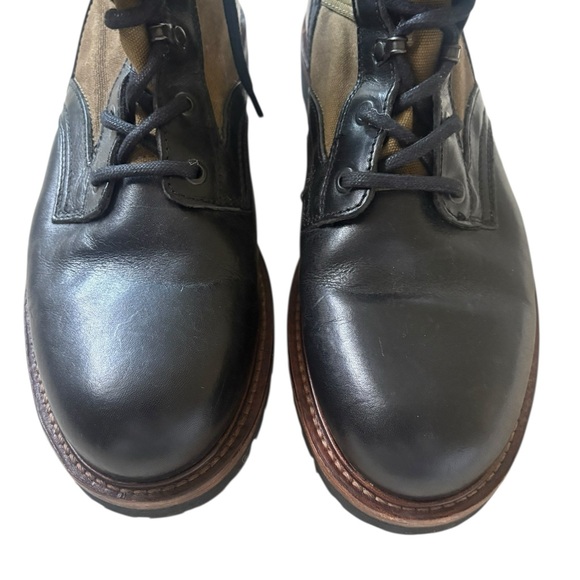 Belstaff Trooper Lace Up Leather/Canvas Boot Man Black Size 10 main image 13
